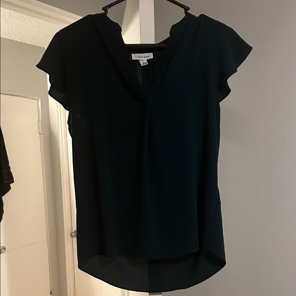 Calvin Klein Women's Dark Green Blouse